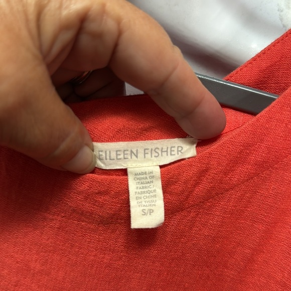 Eileen Fisher Organic Linen Tencel Crepe Dress Sz Small - Picture 4 of 5